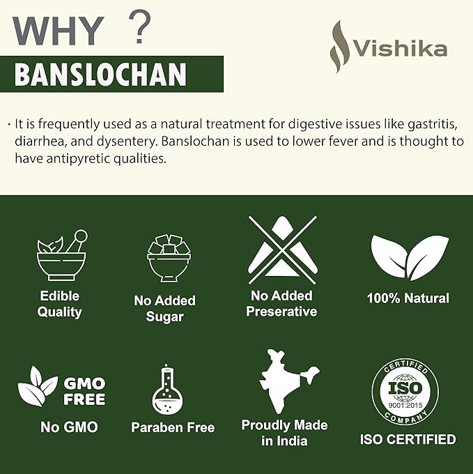 Tabashir Banslochan Spl Tabasheer Tabha Sheer Bambusa | Tabachir | Tabashir | Bamboo Manna | Vanslochan | Bamboo Silica | for Strengthen Bones & Hair Roots - 700g