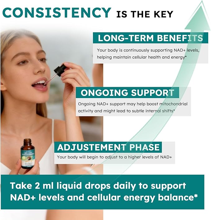 NMN Supplement Liquid Drops,4-in-1 NMN Beta 1000mg w. Quercetin TMG Resveratrol for Anti Aging Energy & Immune Support, NMNH Alternative Liposomal High Absorption for Women Men