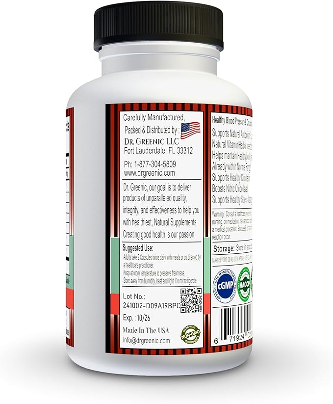 BP CARE Support | Normal Blood Pressure Support | Heart Health | GrapeSeed, Hawthorn, Pomegranate, Beet Root Ginger, Bamboo Silica, L-Arginine, Taurine, Zinc, Mag Cit, Cal Cit, Vit E & D3.
