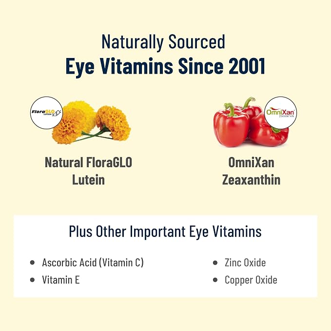 AREDS 2 Select Eye Vitamins for Macular Support - Vitamins for Eyes with Zeaxanthin Plus Lutein Macular Supplement - Premium Macular Health Formula - Eye Supplements - 60 Capsules - (Pack of 3)