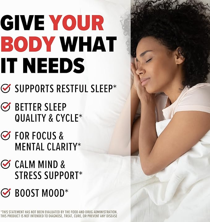 10X Health Sleep Supplements for Adults - 60 Capsules - Melatonin 3mg, L Theanine, Magnesium Supplement, Magnesium Oxide for Deep, Better Rest & Relaxation - 3-in-1 Natural Sleep Support