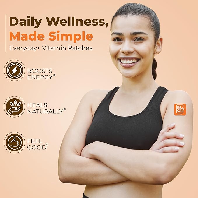 IKIGAI Vitamin D3, Magnesium & Zinc Transdermal Patch – 30 Peel & Stick Daily Vitamin Patches for Men & Women | Easy External Use Only Skin Patches | Pill-Free Supplement Alternative