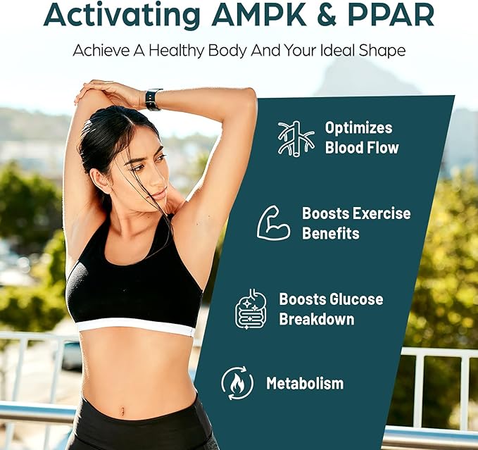 Liposomal Berberine - Berberine Supplement Activates AMPK, Supports Body Balance in Women and Men -Support Immune Function, Gut Function, Non-GMO, Sugar-Free, 60 Softgels