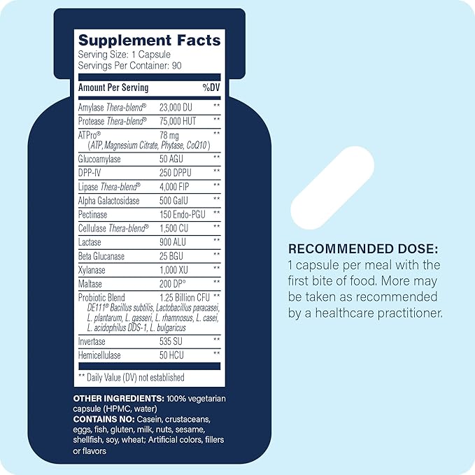 Enzyme Science Critical Digestion - Digestive enzymes for Women and for Men with probiotics - High Potency Support for Digestion - Digestive Health – Enzimas digestivas y probioticos - 90 Capsules