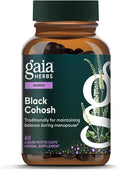 Gaia Herbs Black Cohosh - Menopause Support Supplement to Help Support Hormone Balance & Health for Women* - with Black Cohosh - 60 Vegan Liquid Phyto-Caps (60 Servings)