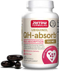 Jarrow Formulas QH-Absorb Ubiquinol 100mg - 60 Softgels - High Absorption & Active Antioxidant Form of Co-Q10 - Supports Mitochondrial Energy Production & Healthy Cardiovascular Function