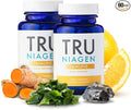 TRU NIAGEN Immune Support Supplement - Daily Defense, Vitamin C from Fermentation, Vegan Vitamin D3 2000 IU, Zinc, Plus Theracurmin (Curcumin) + Multi Award-Winning NAD Boosting Niagen 150mg 60ct