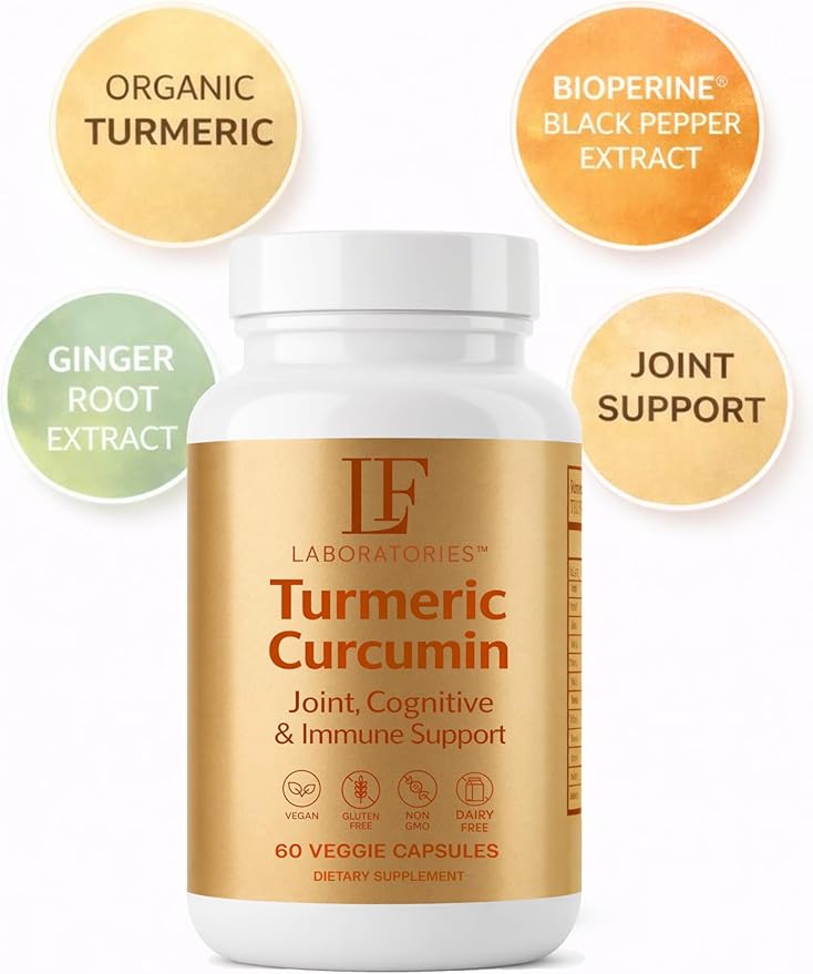 Turmeric Curcumin 2600mg Supplement — 95% Curcuminoids with Black Pepper Extract — High Absorption — Joint Mobility & Vitality Support — Vegan Capsules