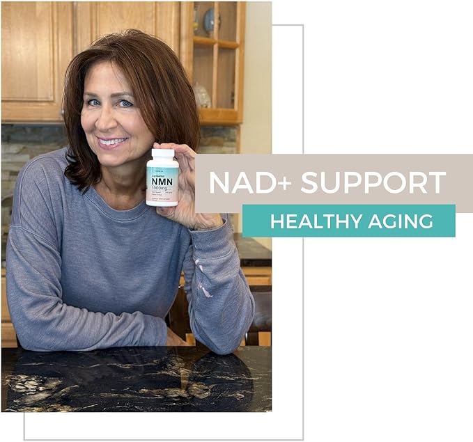 NMN Supplement 1000mg Pure - Liposomal NMN for NAD+ Supplement, Tested in USA, 60 Capsules