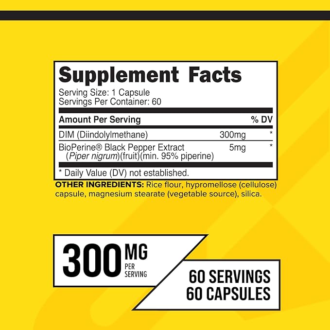 Primaforce DIM Supplement (Diindolylmethane) 300mg, 60 Capsules