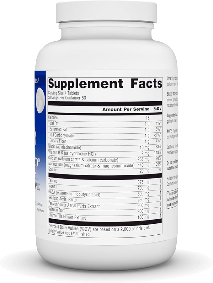 Source Naturals NutraSleep, Melatonin-Free Multi-Nutrient & Herb Complex, Vegetarian Formula for Relaxation Support - 200 Tablets