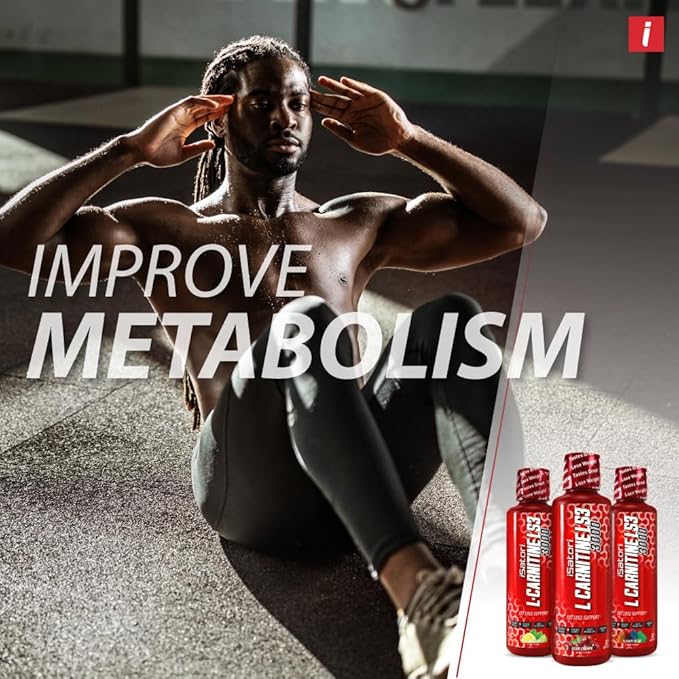 iSatori L-Carnitine LS3 3000, Liquid L-Carnitine with Acetyl L-Carnitine, L-Carnitine L-Tartrate, Stimulant Free Pre Workout, Low Calorie, No Sugar, Gluten, Keto-Friendly, Sour Cherry (32 Servings)