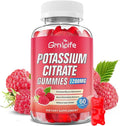 Potassium Citrate Gummies, High Potassium Supplement 1200mg Support Leg Cramps & Muscle Health, Potassium Gummies for Adults & Kids, Vegan, Raspberry Flavor 60 Count