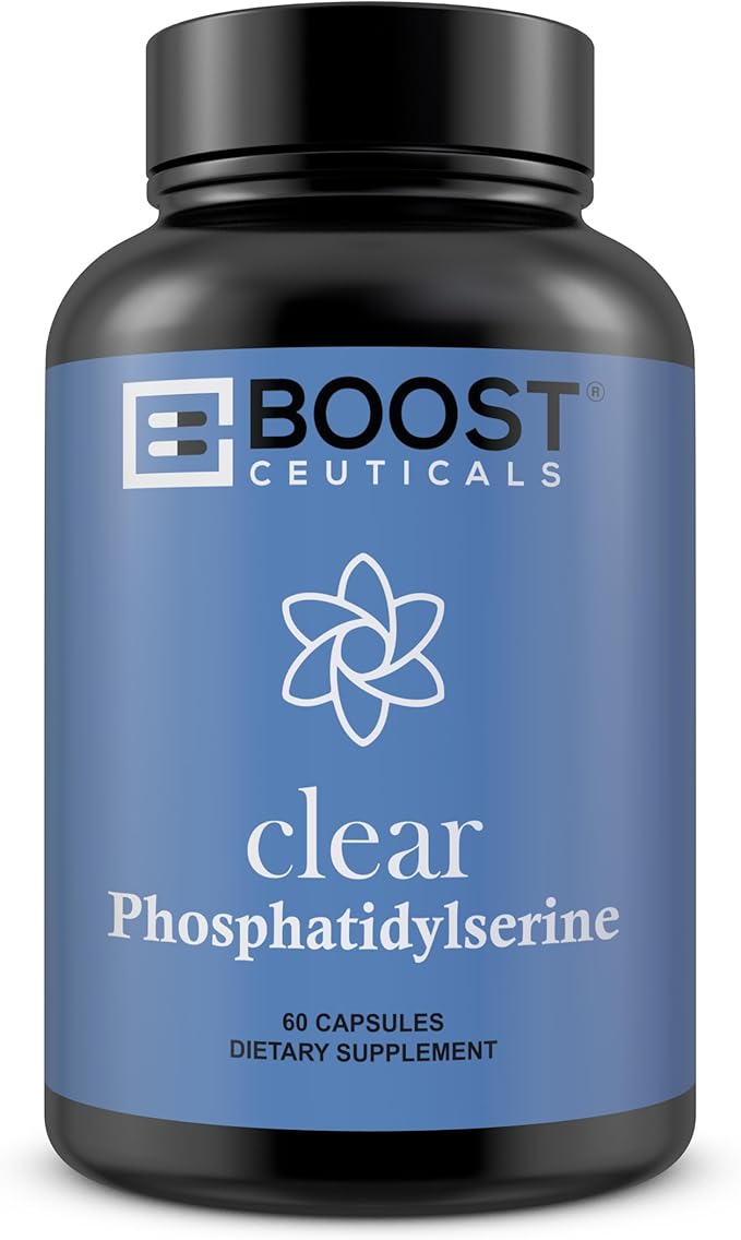BoostCeuticals Phosphatidylserine 100mg with Ginkgo DMAE Gotu Kola - Memory, Stress & Cortisol Support, Cognitive Focus, Sleep Health, Brain Function Supplement, 90 Capsules
