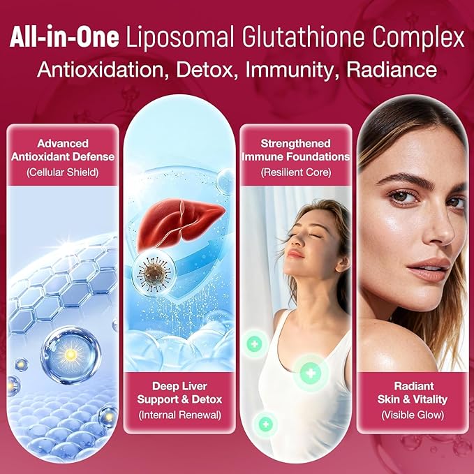Liposomal Glutathione 500mg with NAC, 2 Pack 30 Count, Sugar Free High Absorption Magnesium&VitaminC Supplement-Effervescent Tablet Antioxidant Detox Healthy Aging&Cognitive Gluten Free, Berry