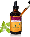 Herb Pharm Ashwagandha, Alcohol Free: Organic Liquid Extract | Traditional Stress Support Supplement, Vegan Ashwagandha Root Glycerite, Adaptogen Extract for Adults | Up to 12 Week Supply, 4 oz* 