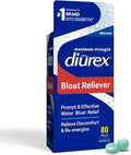 Diurex Ultra Re-Energizing Water Pills - Relieve Water Bloat - Feel Better & Less Heavy - 80 Count