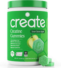 Create Creatine Monohydrate Gummies for Men & Women, Boost Focus, Strength, and Endurance, Anti-Melting Formula, Vegan, Gluten-Free, Non-GMO, 1.5g of Creatine per Gummy (Sour Green Apple)