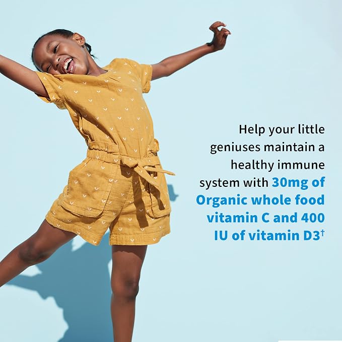 Garden of Life Dr. Formulated Probiotics Organic Kids+ - Digestive Health Support - Prebiotic Fiber & Vitamins C & D - Supports Immune Function - Shelf Stable - Strawberry Banana, 30 Yummy Chewables