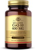 Solgar Megasorb CoQ-10 400 mg, 60 Softgels - Supports Brain Function - Coenzyme Q10 Supplement - Enhanced Absorption - Gluten Free, Dairy Free - 60 Servings