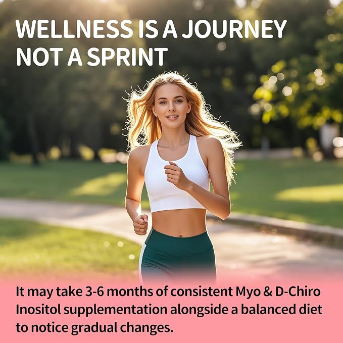 Myo-Inositol & D-Chiro Inositol (40:1 Ratio) - Support Hormone Balance, Fertility & Ovarian Health - 120 Vegan Capsules, 30-Day Starter Pack