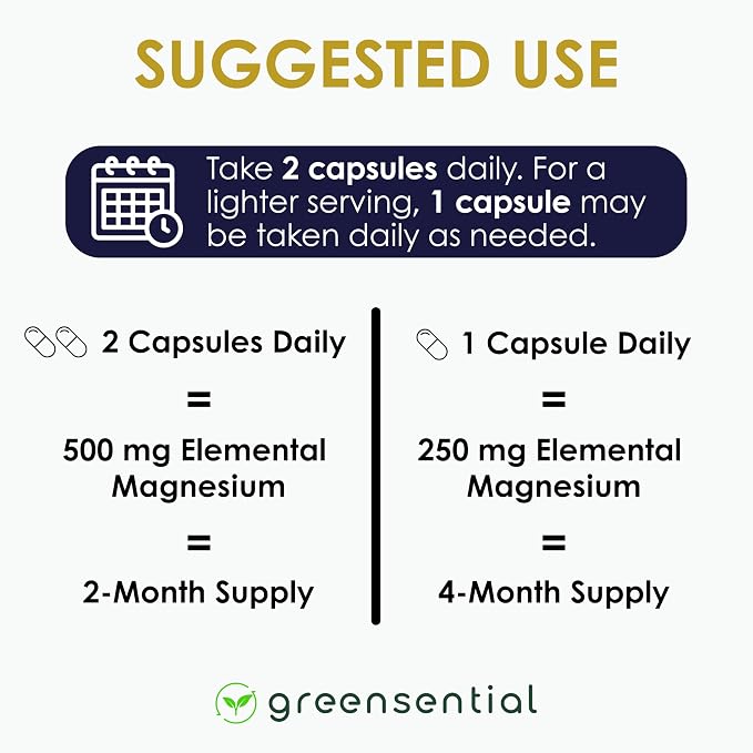 Greensential 5-in-1 Magnesium Complex 500mg | Glycinate, Malate, Citrate, Oxide & Aquamin® | Advanced Sleep, Muscle & Heart Support | Made in USA, Vegan, 120 Capsules