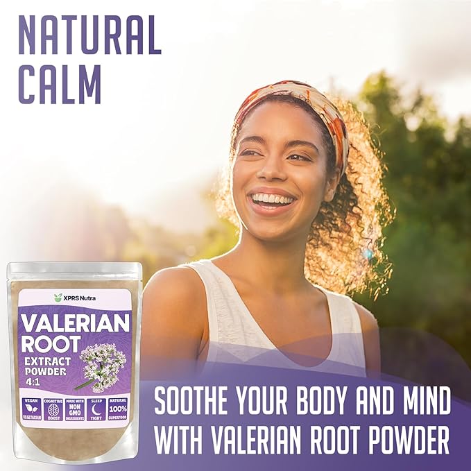 XPRS Nutra Valerian Root Extract Powder 4:1 - Premium Valerian Root Powder for Cognition - Vegan Friendly Herbal Sleep Assist (8 Ounce)