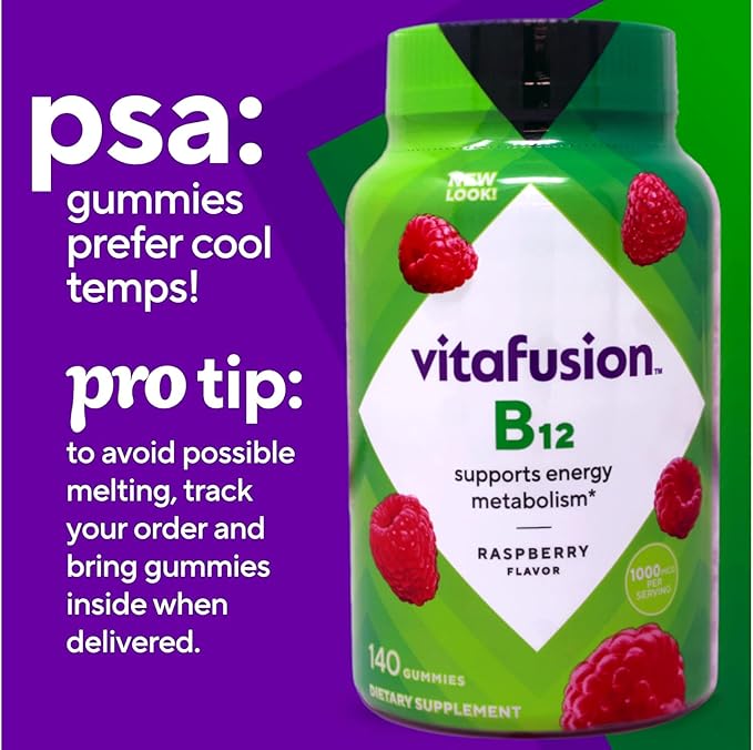 Vitafusion B-12 1000mcg 140 Count (Pack of 2)