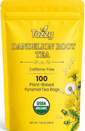 Tozzy Organic Dandelion Tea – 100 Count, Plant-Based Pyramid Tea Bags – Packaging May Vary | Organic