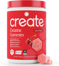 Create Creatine Monohydrate Gummies for Men & Women, Boost Focus, Strength, and Endurance, Anti-Melting Formula, Vegan, Gluten-Free, Non-GMO, 1.5g of Creatine per Gummy (Sour Cherry)