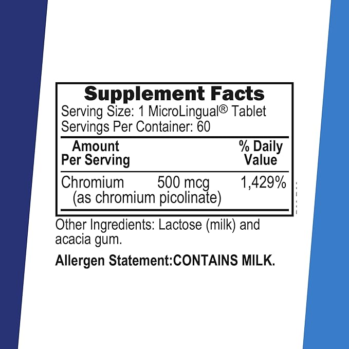 Superior Source Chromium Picolinate - Supplement Formula Supports Healthy Sugar Metabolism - 500 mcg, 50 Instant Dissolve Tablets (Pack of 2)
