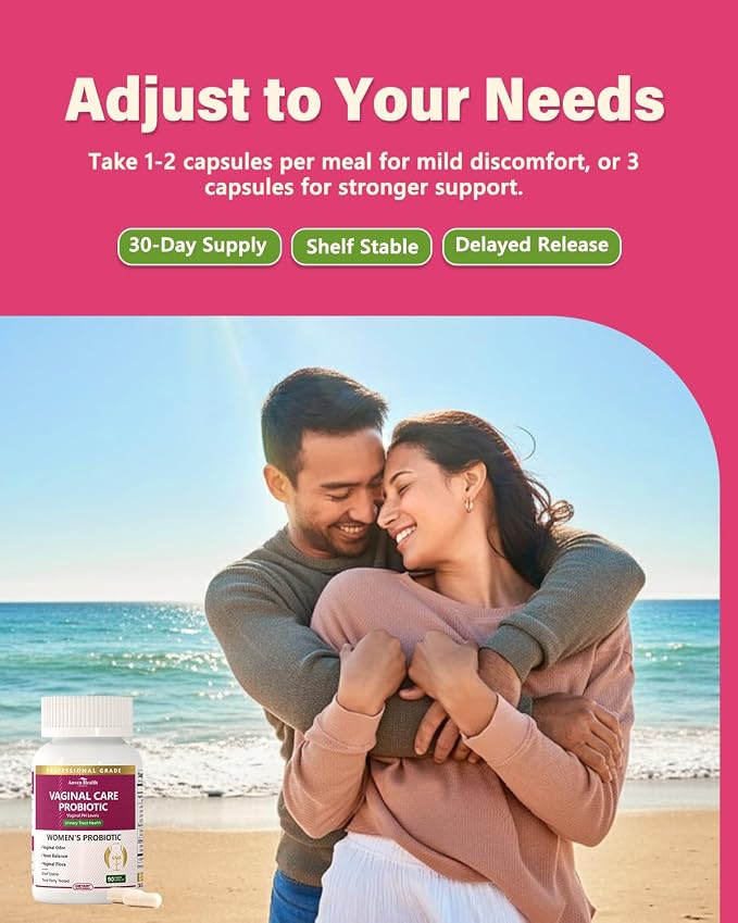Vaginal Probiotics for Women pH Balance with Prebiotics - 60 Billion CFU for Odor, Yeast & Digestion - Cranberry for Urinary Tract & Hormonal Balance - Vegan & Non-GMO | 90 Capsules
