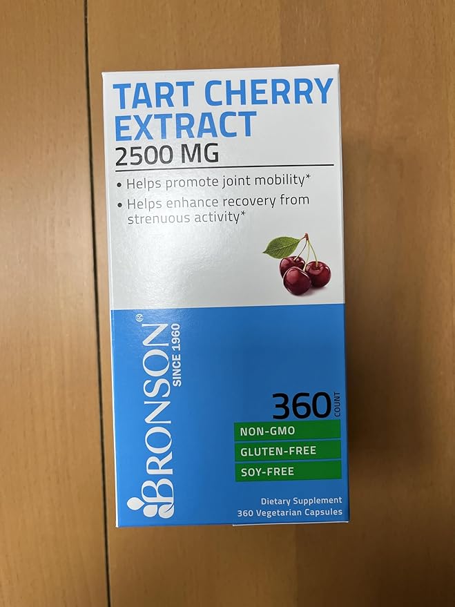 Bronson Tart Cherry Extract 2500 mg Vegetarian Capsules with Antioxidants and Flavonoids Non-GMO, 360 Count