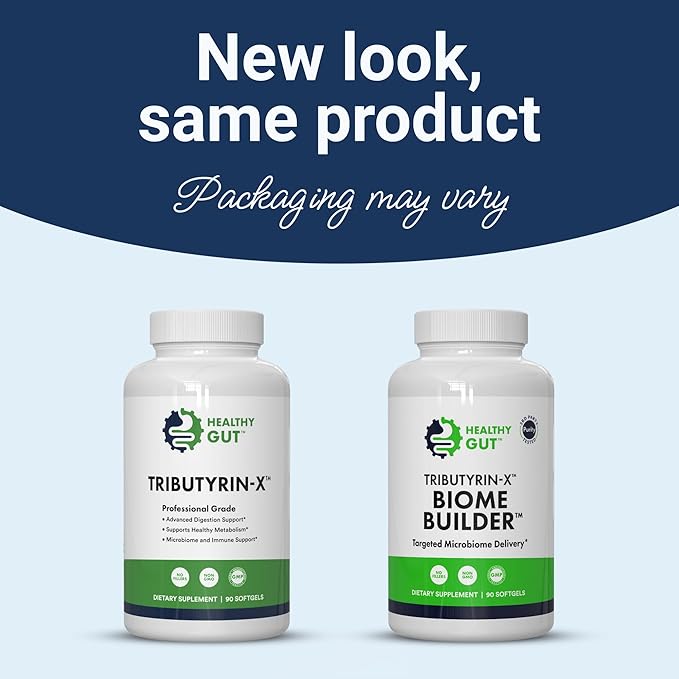 Healthy Gut Tributyrin-X | Most Bioavailable Butyrate Supplement for Gut Health & Leaky Gut Support | 99% Pure w/Zero Odor | 90 Softgels