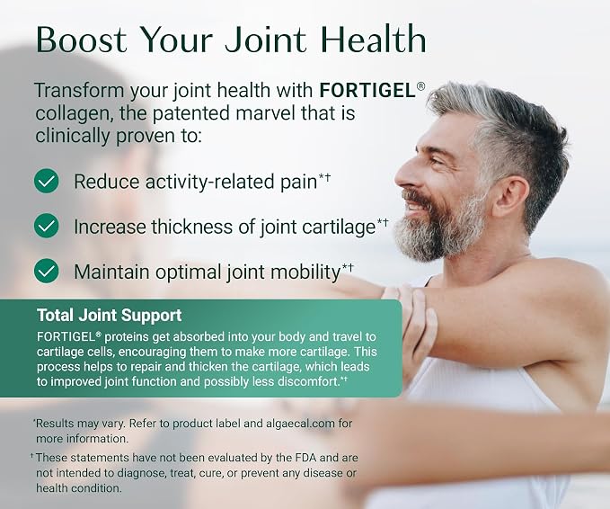 ALGAECAL Collagen Peptides Powder – Multi Collagen Peptides with VERISOL®, FORTIGEL®, UC-II®, FORTIBONE®, Hydrolyzed Collagen for Women & Men, Type 2 Collagen, 30 Servings (3 Packs)