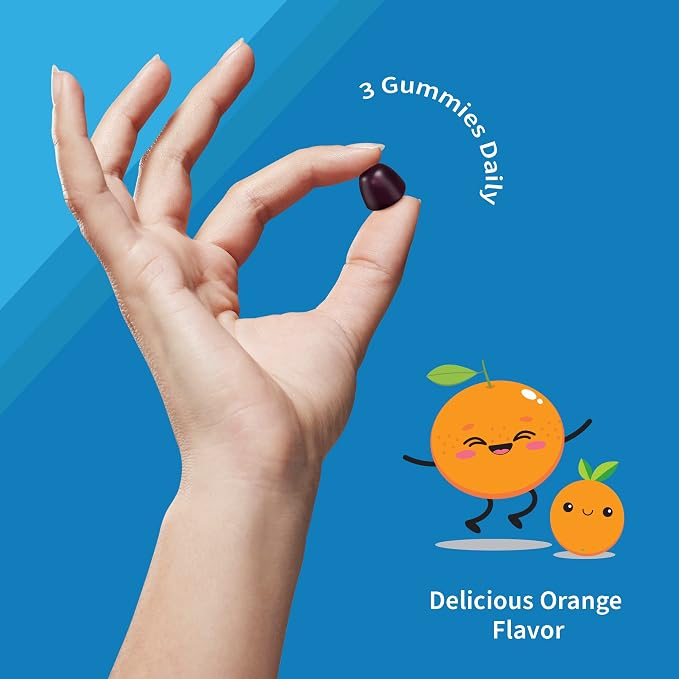 Kids Multivitamin Gummy with Iron + Probiotics for Immune Health & Digestion: Vitamins D, C, E, B, Zinc for Energy & Development, Vitamin Code, Non-GMO, Gluten-Free, 90 Orange Gummies, 30 Day Supply