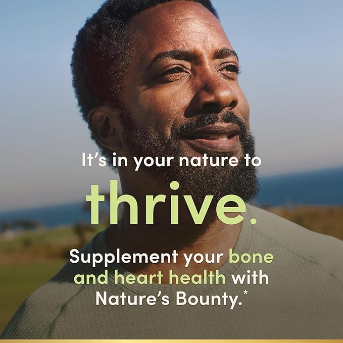 Nature's Bounty Supplement, 4000 IU Vitamin D3 Plus 100 mcg of Vitamin K Supplements for Adults for Heart & Bone Health Support, 60 Day Supply, 60 Vegetarian Capsules (Pack of 2)