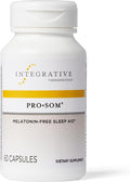 Integrative Therapeutics Pro-Som - Melatonin-Free Quality Sleep Support for Nighttime Relaxation* - Bedtime Supplement for Restful Sleep Support* - Dairy- & Gluten-Free - 60 Capsules (15 Servings)