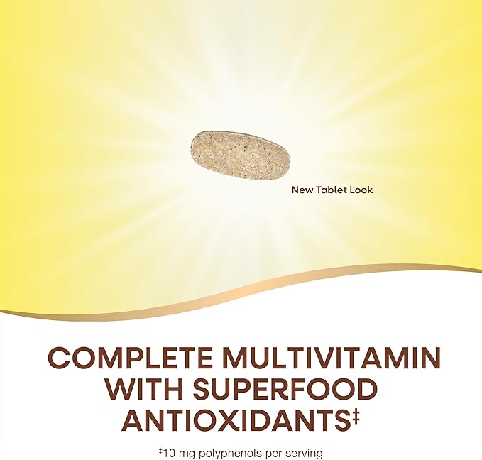 Nature’s Way Alive! Men’s 50+ Complete Multivitamin, Supports Multiple Body Systems*, Supports Cellular Energy*, High Potency B-Vitamins, Gluten-Free, 130 Tablets (Packaging May Vary)