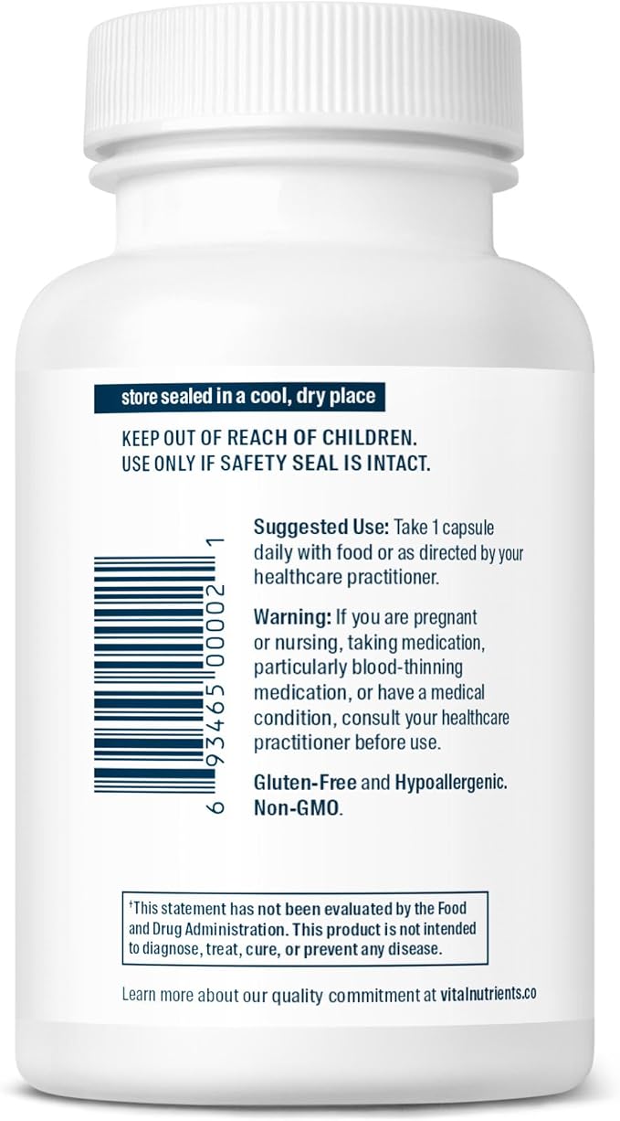 Vital Nutrients Vitamin D3 + K2 | 2000 IU | Vitamin D3 K2 Supplement | Vitamin D Complex for Healthy Calcium Levels, Muscle & Bone Health | Gluten, Dairy, Soy Free | 120 Capsules
