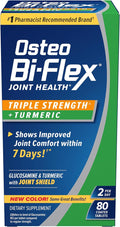 Osteo Bi-Flex Triple Strength Glucosamine Supplement with Turmeric Extract, Improve Joint Function, Antioxidant Power, 80 Coated Tablets