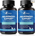 Nerve & Peripheral Neuropathy Support Supplement with 1200mg R-Alpha Lipoic Acid L-Carnitine Vitamin B12 B1 B6 D3 E Folate Lions Mane NAC Magnesium Turmeric - Liver Detox, Antioxidant & Mental Support