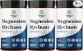 Potent Magnesium Glycinate Powder 400mg - Calm Magnesium Powder Bulk for Muscle Relax, Calm & Sleep Support for Adults - Glycinate Mag Soothe Vegan & Non-GMO Supplement - 3 Pack