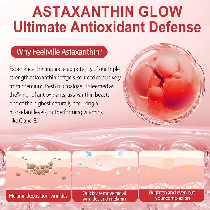 Astaxanthin 12mg, 120 Softgels, 4 Month Supply | Premium Astaxanthin Antioxidant Supplements | Fresh Microalgae Source | Supports Eye, Joint, Internal Circulation, Skin Health