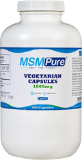 KALA HEALTH MSMPure MSM Vegetarian Capsules – 1,000 mg US-Made MSM per Capsule for Joint Health, Skin Appearance, Hair & Nail Support – 500 Count, Organic Sulfur