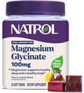 Natrol Magnesium Glycinate Supplements 100mg, Cherry Lemon Soft Chews for Healthy Sleep and Body, Magnesium Glycinate 100mg, Up to a 30 Day Supply