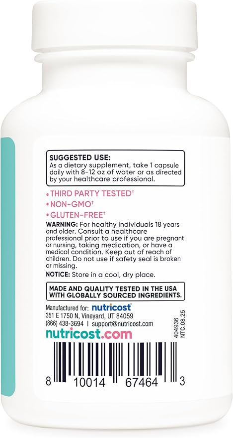 Nutricost Biotin for Women 10,000mcg 120 Capsules - with Folate & Collagen, Gluten Free & Non-GMO