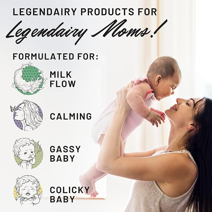 Legendairy Milk Lechita, Supports Milk Flow, Organic Fenugreek Free Breastfeeding Supplement, Organic Fennel & Anise, Made in USA, 180 Vegan Capsules