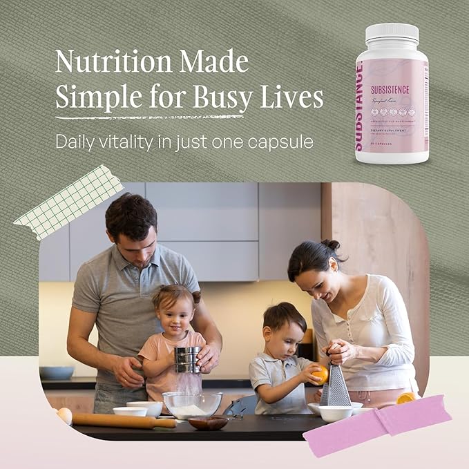 SUBSTANCE. Nature’s Subsistence Daily Fruits Supplement – Organic Superfruit Blend with Acai, Pomegranate, Aloe Vera & 20+ Fruits – Natural Antioxidant & Immune Support Supplement – 30 Servings.
