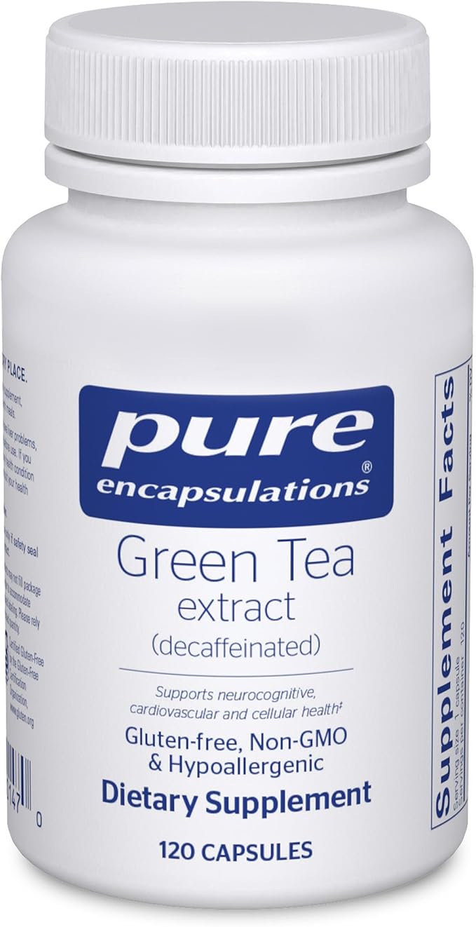 Pure Encapsulations Green Tea Extract (Decaffeinated) | Hypoallergenic Antioxidant Support for All Cells in the Body* | 120 Capsules